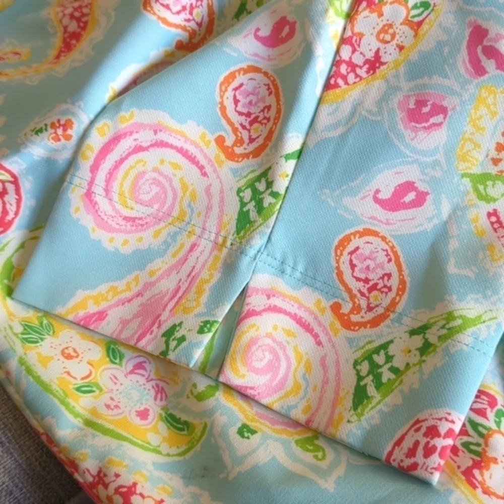 Ikbul UPF 50+ Sharon Seafoam Paisley Floral Golf Outdoors Ankle Pants NWT 4 - Picture 15 of 16